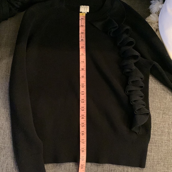 NWOT Black Sweater with black ruffle - Picture 4 of 7
